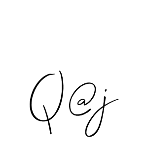 Make a beautiful signature design for name Q@j. With this signature (Allison_Script) style, you can create a handwritten signature for free. Q@j signature style 2 images and pictures png