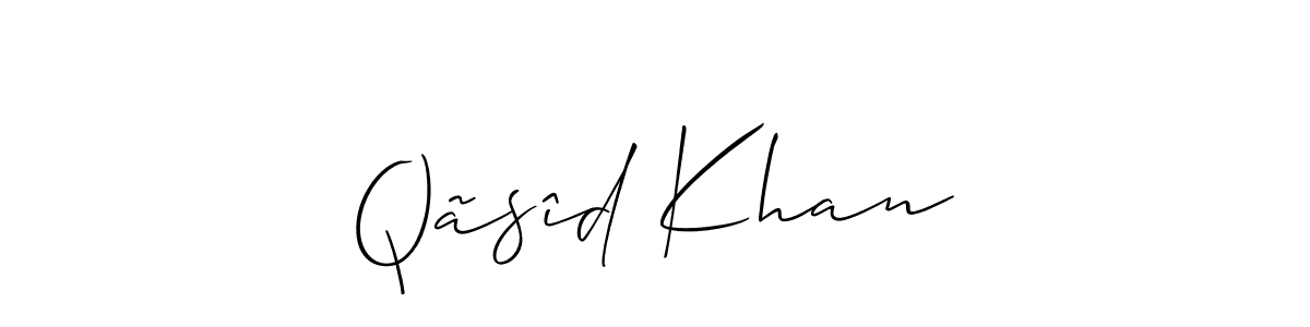 How to make Qãsîd Khan signature? Allison_Script is a professional autograph style. Create handwritten signature for Qãsîd Khan name. Qãsîd Khan signature style 2 images and pictures png