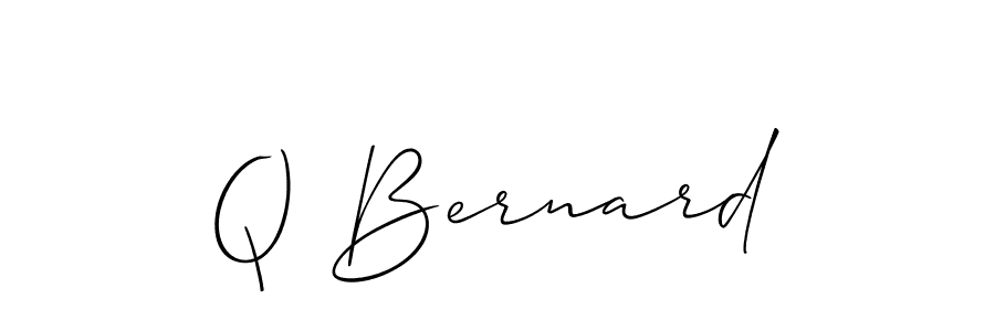 Design your own signature with our free online signature maker. With this signature software, you can create a handwritten (Allison_Script) signature for name Q Bernard. Q Bernard signature style 2 images and pictures png