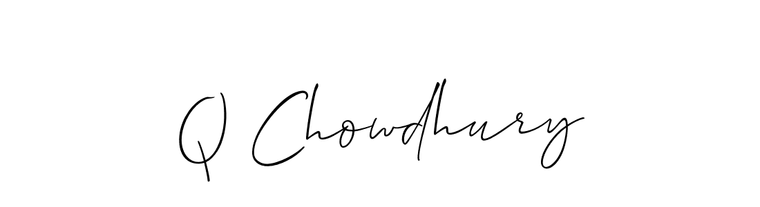 How to make Q Chowdhury signature? Allison_Script is a professional autograph style. Create handwritten signature for Q Chowdhury name. Q Chowdhury signature style 2 images and pictures png