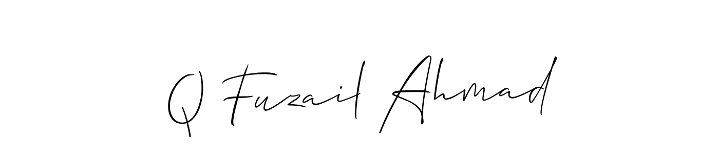 Check out images of Autograph of Q Fuzail Ahmad name. Actor Q Fuzail Ahmad Signature Style. Allison_Script is a professional sign style online. Q Fuzail Ahmad signature style 2 images and pictures png