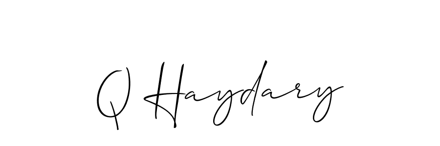 Make a beautiful signature design for name Q Haydary. Use this online signature maker to create a handwritten signature for free. Q Haydary signature style 2 images and pictures png