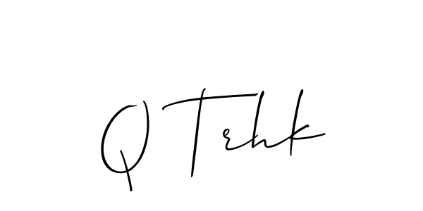 How to make Q Trhk signature? Allison_Script is a professional autograph style. Create handwritten signature for Q Trhk name. Q Trhk signature style 2 images and pictures png