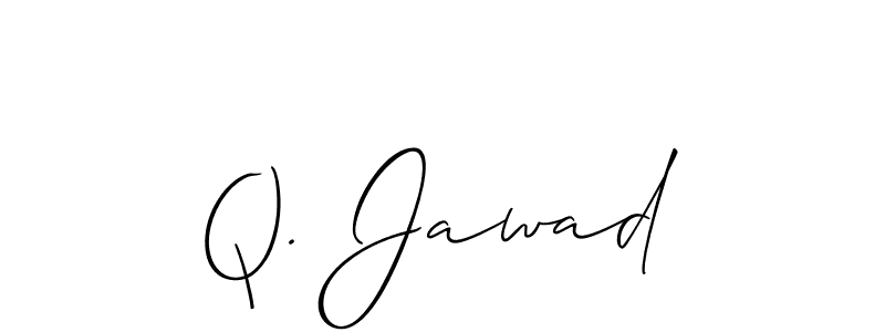 Similarly Allison_Script is the best handwritten signature design. Signature creator online .You can use it as an online autograph creator for name Q. Jawad. Q. Jawad signature style 2 images and pictures png