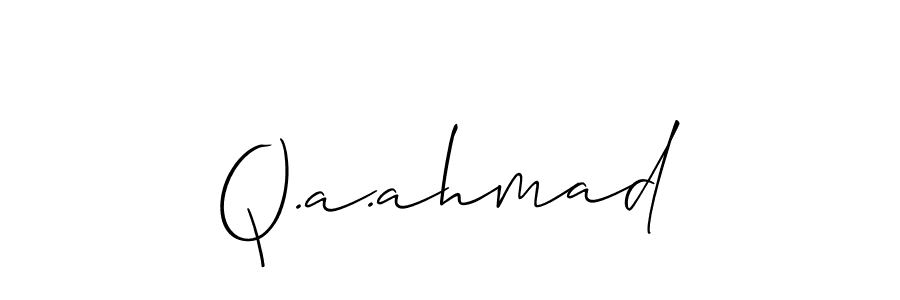 You can use this online signature creator to create a handwritten signature for the name Q.a.ahmad. This is the best online autograph maker. Q.a.ahmad signature style 2 images and pictures png