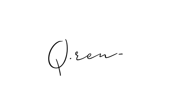 You can use this online signature creator to create a handwritten signature for the name Q.ren-. This is the best online autograph maker. Q.ren- signature style 2 images and pictures png