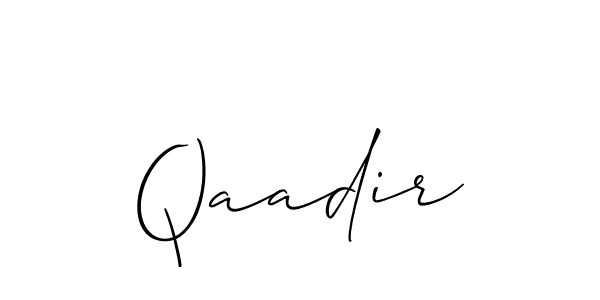 Also we have Qaadir name is the best signature style. Create professional handwritten signature collection using Allison_Script autograph style. Qaadir signature style 2 images and pictures png