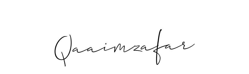 How to make Qaaimzafar name signature. Use Allison_Script style for creating short signs online. This is the latest handwritten sign. Qaaimzafar signature style 2 images and pictures png