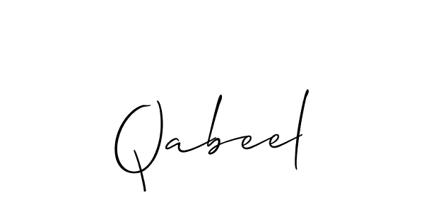 Also we have Qabeel name is the best signature style. Create professional handwritten signature collection using Allison_Script autograph style. Qabeel signature style 2 images and pictures png