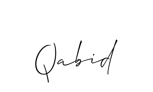 It looks lik you need a new signature style for name Qabid. Design unique handwritten (Allison_Script) signature with our free signature maker in just a few clicks. Qabid signature style 2 images and pictures png