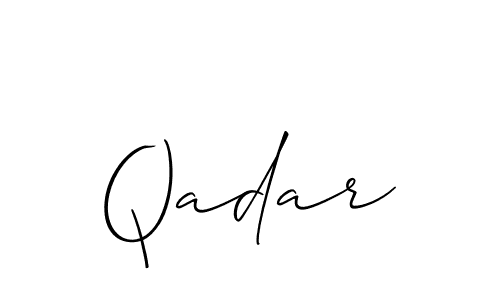 Best and Professional Signature Style for Qadar. Allison_Script Best Signature Style Collection. Qadar signature style 2 images and pictures png