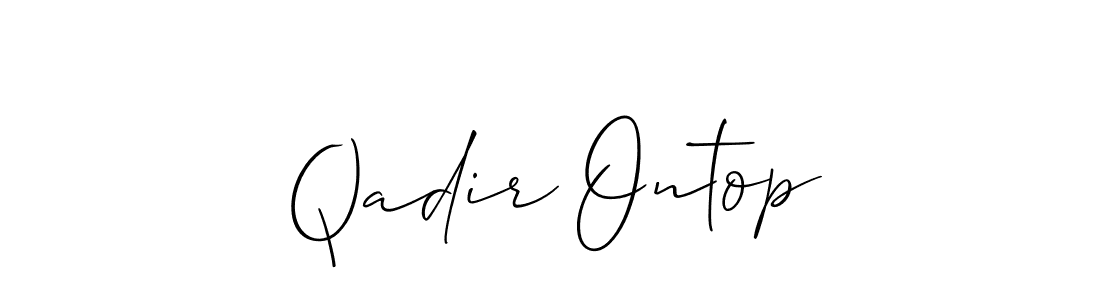 Here are the top 10 professional signature styles for the name Qadir Ontop. These are the best autograph styles you can use for your name. Qadir Ontop signature style 2 images and pictures png