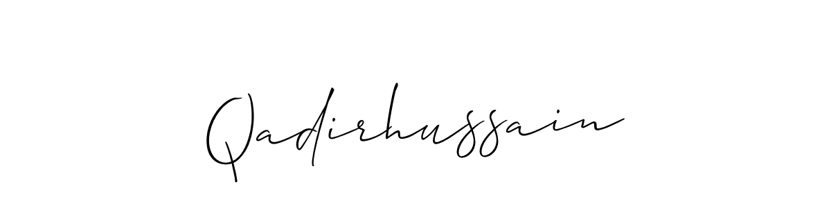 if you are searching for the best signature style for your name Qadirhussain. so please give up your signature search. here we have designed multiple signature styles  using Allison_Script. Qadirhussain signature style 2 images and pictures png