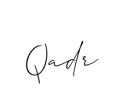 Allison_Script is a professional signature style that is perfect for those who want to add a touch of class to their signature. It is also a great choice for those who want to make their signature more unique. Get Qadr name to fancy signature for free. Qadr signature style 2 images and pictures png