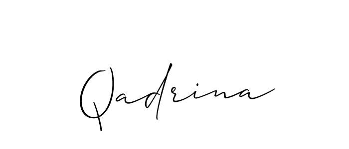 You can use this online signature creator to create a handwritten signature for the name Qadrina. This is the best online autograph maker. Qadrina signature style 2 images and pictures png