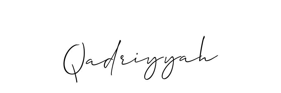 How to make Qadriyyah name signature. Use Allison_Script style for creating short signs online. This is the latest handwritten sign. Qadriyyah signature style 2 images and pictures png