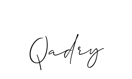 Make a beautiful signature design for name Qadry. With this signature (Allison_Script) style, you can create a handwritten signature for free. Qadry signature style 2 images and pictures png