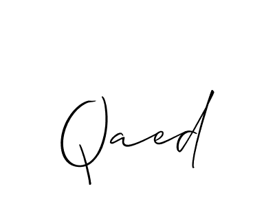 if you are searching for the best signature style for your name Qaed. so please give up your signature search. here we have designed multiple signature styles  using Allison_Script. Qaed signature style 2 images and pictures png