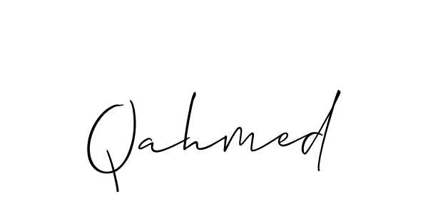 Also we have Qahmed name is the best signature style. Create professional handwritten signature collection using Allison_Script autograph style. Qahmed signature style 2 images and pictures png
