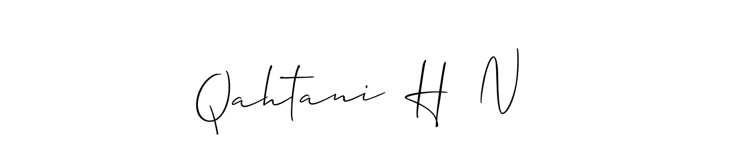 Make a short Qahtani  H  N   signature style. Manage your documents anywhere anytime using Allison_Script. Create and add eSignatures, submit forms, share and send files easily. Qahtani  H  N   signature style 2 images and pictures png