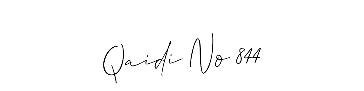 Also we have Qaidi No 844 name is the best signature style. Create professional handwritten signature collection using Allison_Script autograph style. Qaidi No 844 signature style 2 images and pictures png