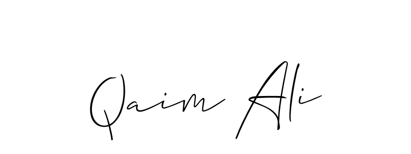 You should practise on your own different ways (Allison_Script) to write your name (Qaim Ali) in signature. don't let someone else do it for you. Qaim Ali signature style 2 images and pictures png