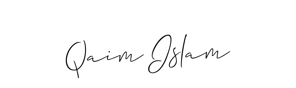 Create a beautiful signature design for name Qaim Islam. With this signature (Allison_Script) fonts, you can make a handwritten signature for free. Qaim Islam signature style 2 images and pictures png