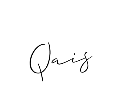 Use a signature maker to create a handwritten signature online. With this signature software, you can design (Allison_Script) your own signature for name Qais. Qais signature style 2 images and pictures png