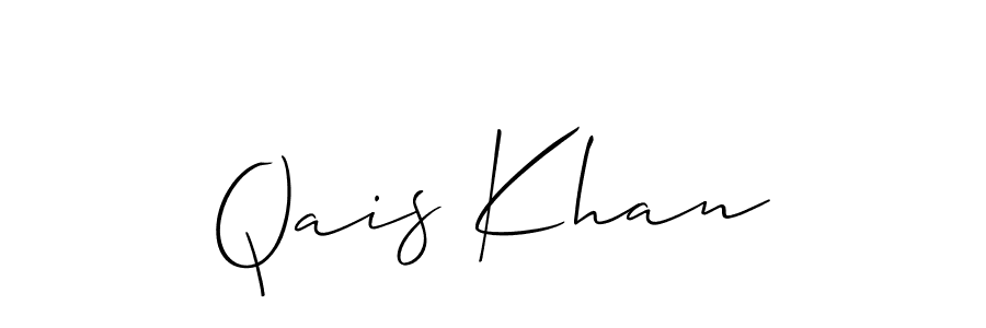 Make a beautiful signature design for name Qais Khan. With this signature (Allison_Script) style, you can create a handwritten signature for free. Qais Khan signature style 2 images and pictures png