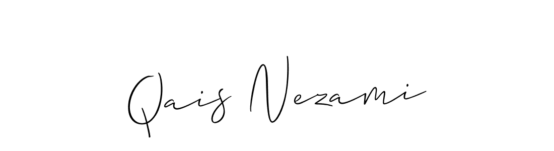 if you are searching for the best signature style for your name Qais Nezami. so please give up your signature search. here we have designed multiple signature styles  using Allison_Script. Qais Nezami signature style 2 images and pictures png