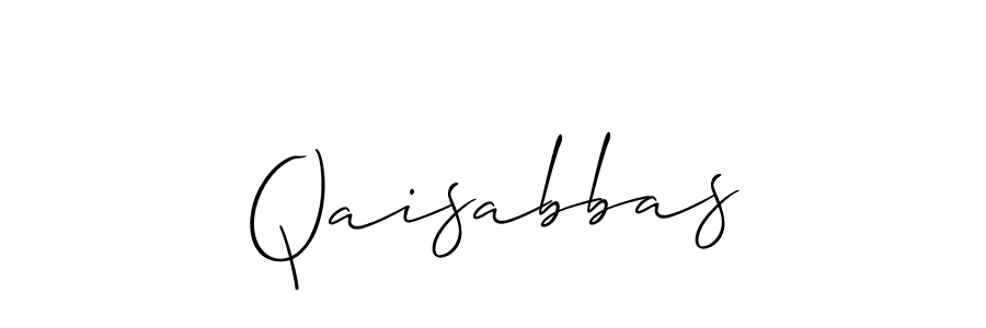 Make a beautiful signature design for name Qaisabbas. With this signature (Allison_Script) style, you can create a handwritten signature for free. Qaisabbas signature style 2 images and pictures png