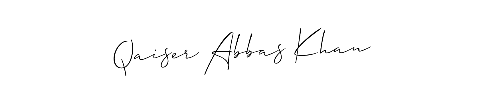 Also You can easily find your signature by using the search form. We will create Qaiser Abbas Khan name handwritten signature images for you free of cost using Allison_Script sign style. Qaiser Abbas Khan signature style 2 images and pictures png