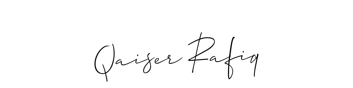 Design your own signature with our free online signature maker. With this signature software, you can create a handwritten (Allison_Script) signature for name Qaiser Rafiq. Qaiser Rafiq signature style 2 images and pictures png