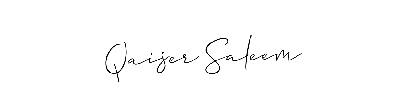 Design your own signature with our free online signature maker. With this signature software, you can create a handwritten (Allison_Script) signature for name Qaiser Saleem. Qaiser Saleem signature style 2 images and pictures png