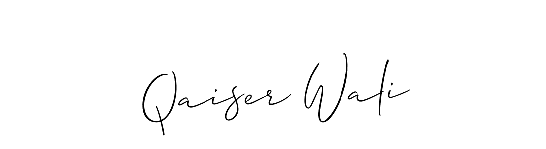 How to make Qaiser Wali signature? Allison_Script is a professional autograph style. Create handwritten signature for Qaiser Wali name. Qaiser Wali signature style 2 images and pictures png