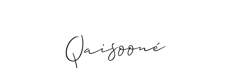 You should practise on your own different ways (Allison_Script) to write your name (Qaisooné) in signature. don't let someone else do it for you. Qaisooné signature style 2 images and pictures png