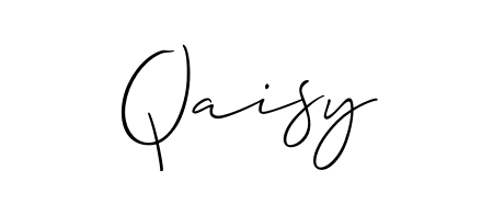 It looks like you need a new signature style for name Qaisy. Design unique handwritten (Allison_Script) signature with our free signature maker in just a few clicks. Qaisy signature style 2 images and pictures png