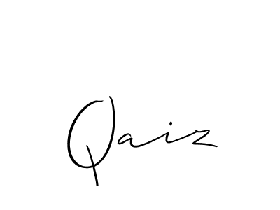 It looks lik you need a new signature style for name Qaiz. Design unique handwritten (Allison_Script) signature with our free signature maker in just a few clicks. Qaiz signature style 2 images and pictures png