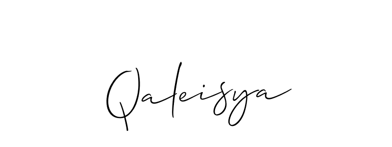 How to make Qaleisya name signature. Use Allison_Script style for creating short signs online. This is the latest handwritten sign. Qaleisya signature style 2 images and pictures png