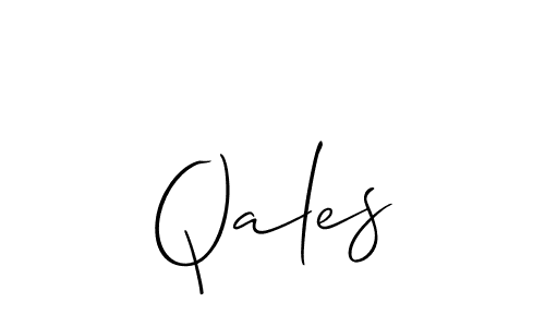 It looks lik you need a new signature style for name Qales. Design unique handwritten (Allison_Script) signature with our free signature maker in just a few clicks. Qales signature style 2 images and pictures png