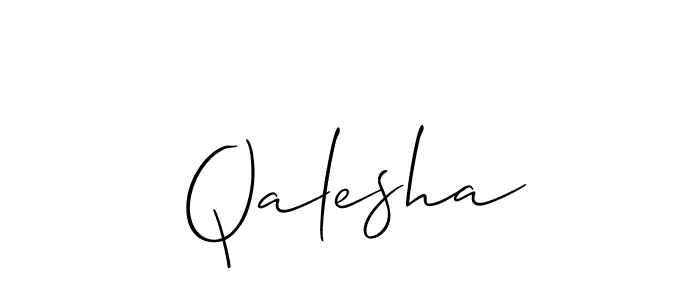 How to make Qalesha name signature. Use Allison_Script style for creating short signs online. This is the latest handwritten sign. Qalesha signature style 2 images and pictures png