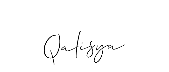 Best and Professional Signature Style for Qalisya. Allison_Script Best Signature Style Collection. Qalisya signature style 2 images and pictures png