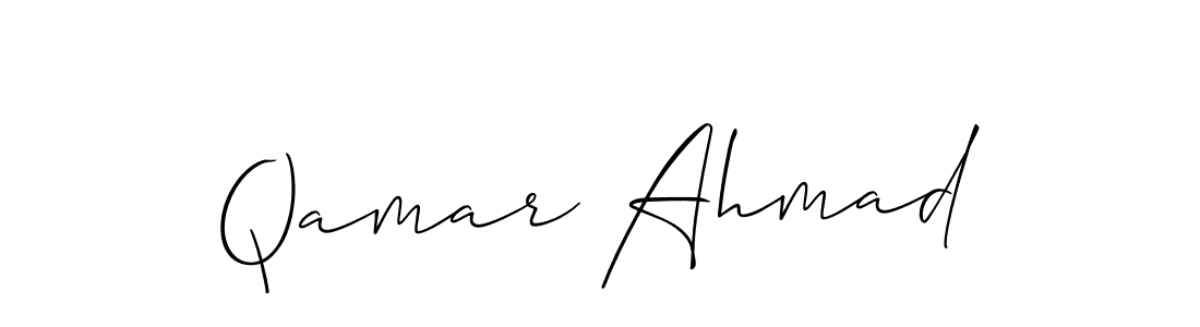 How to make Qamar Ahmad signature? Allison_Script is a professional autograph style. Create handwritten signature for Qamar Ahmad name. Qamar Ahmad signature style 2 images and pictures png