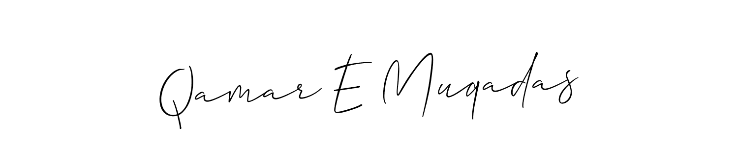 How to Draw Qamar E Muqadas signature style? Allison_Script is a latest design signature styles for name Qamar E Muqadas. Qamar E Muqadas signature style 2 images and pictures png
