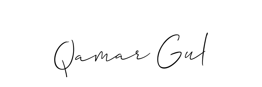 Use a signature maker to create a handwritten signature online. With this signature software, you can design (Allison_Script) your own signature for name Qamar Gul. Qamar Gul signature style 2 images and pictures png