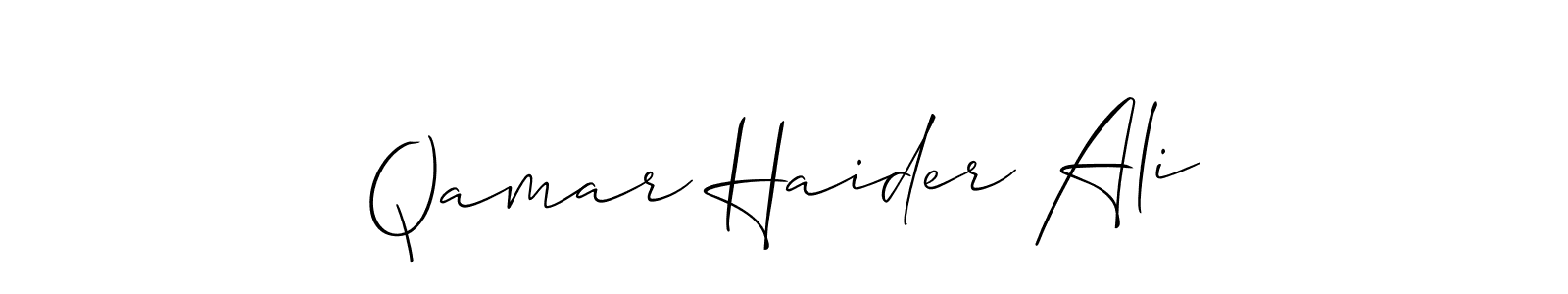 How to Draw Qamar Haider Ali signature style? Allison_Script is a latest design signature styles for name Qamar Haider Ali. Qamar Haider Ali signature style 2 images and pictures png