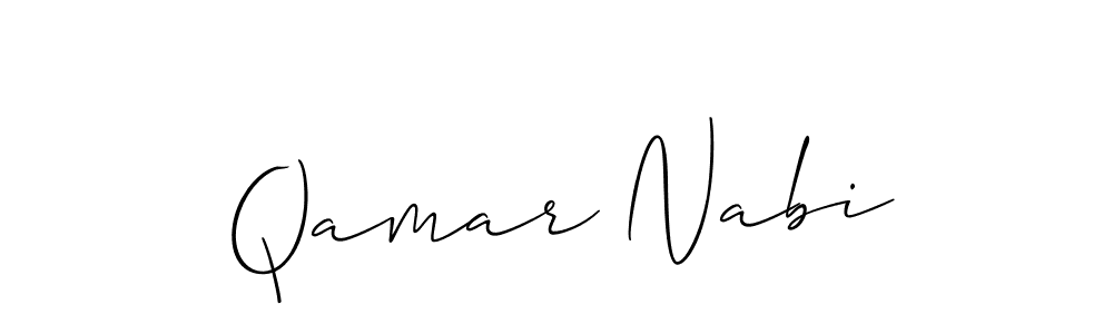 Use a signature maker to create a handwritten signature online. With this signature software, you can design (Allison_Script) your own signature for name Qamar Nabi. Qamar Nabi signature style 2 images and pictures png