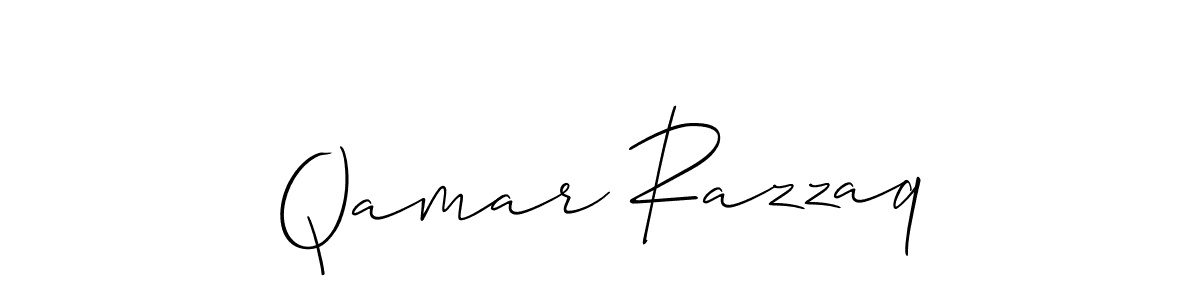 Qamar Razzaq stylish signature style. Best Handwritten Sign (Allison_Script) for my name. Handwritten Signature Collection Ideas for my name Qamar Razzaq. Qamar Razzaq signature style 2 images and pictures png