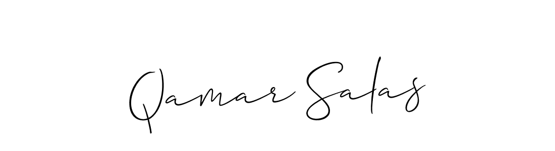Use a signature maker to create a handwritten signature online. With this signature software, you can design (Allison_Script) your own signature for name Qamar Salas. Qamar Salas signature style 2 images and pictures png