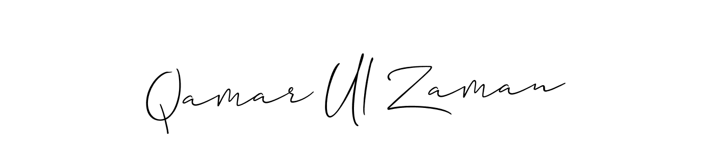 The best way (Allison_Script) to make a short signature is to pick only two or three words in your name. The name Qamar Ul Zaman include a total of six letters. For converting this name. Qamar Ul Zaman signature style 2 images and pictures png